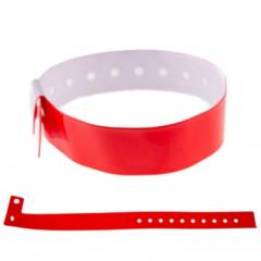 Bracelets vinyle brillant rouge
