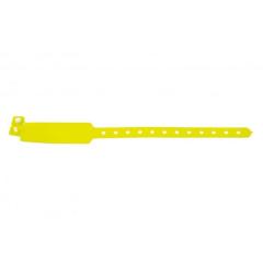  	Bracelets plastique vinyle large brillant jaune