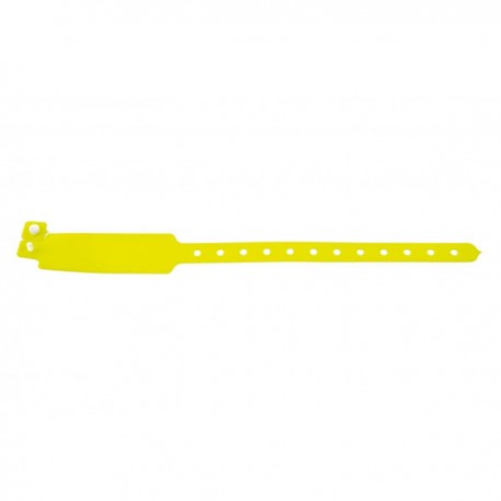 	Bracelets plastique vinyle large brillant jaune