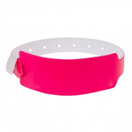 Bracelet vinyle mat large rose