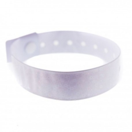 Bracelets événementiels holographiques 3D bulles blanc