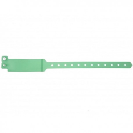 Bracelet vert pâle adulte hôpital avec étiquette