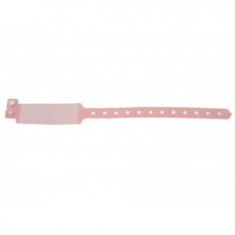 Bracelet adulte rose pâle hôpital avec panneau d'écriture