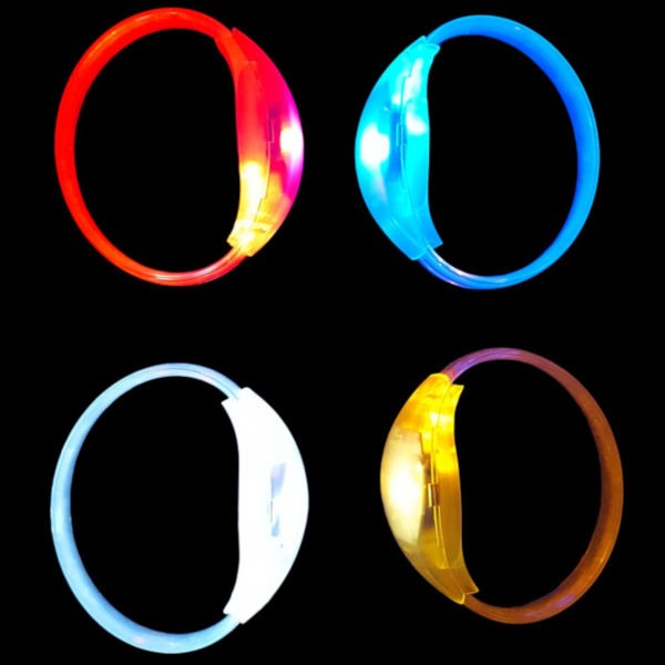 Bracelets Lumineux LED Pour Enfants - 6 Pièces Colorées Clignotantes - Pour Fêtes, Halloween, Concerts Et Anniversaires