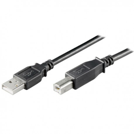 Câble USB 2m (A/B) noir