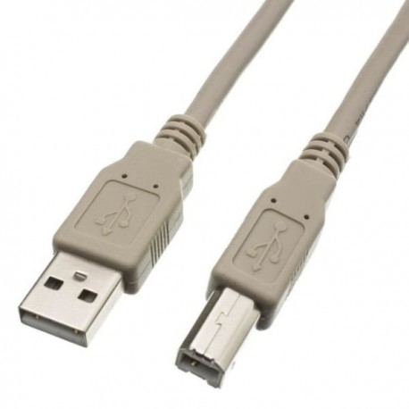 Câble USB 2m (A/B) blanc
