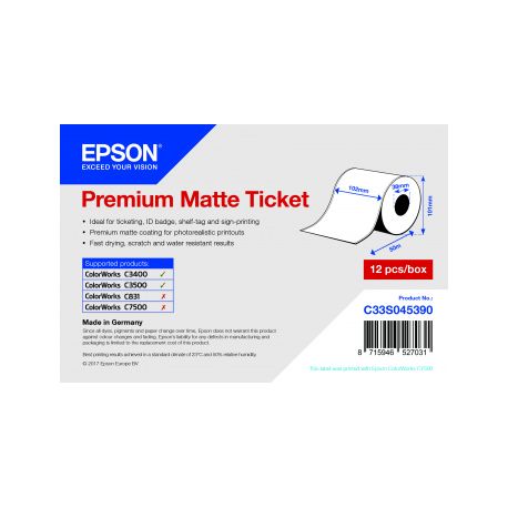Epson rouleau de tickets et bons (continu), papier normal, 102 mm IM C33S045390