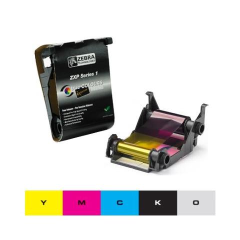 Ruban couleur YMCKO Zebra ZXP1 - 100 faces