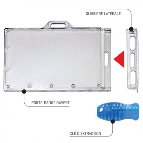 IDS76 - Porte-badge à glissière