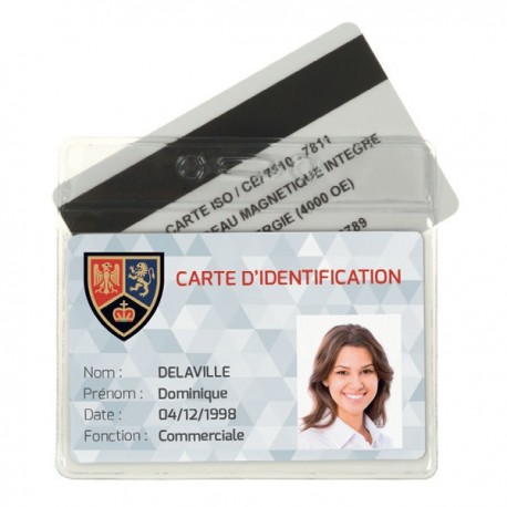 IDS38 2 cartes - porte-badge souple