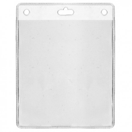 IDS31.2 - porte-badge souple 86 x 101 mm - Perforation oblongue