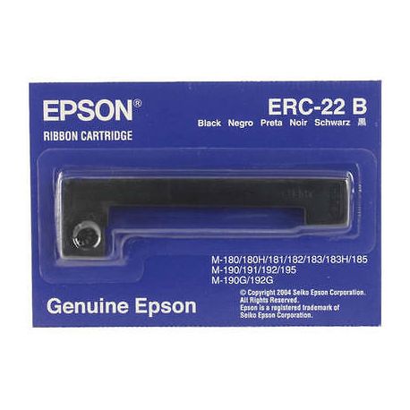 Epson ERC 22 Ruban couleur noir pour Epson TM-267/II, TM-250, TM-270, TM-280, M260 IM C43S015358