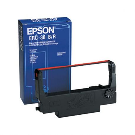 Epson ERC 38 Ruban couleur noir, rouge pour TM-U 210, TM-U 220, TM-U 200, TM-U 230, TM-U 375 IM C43S015376