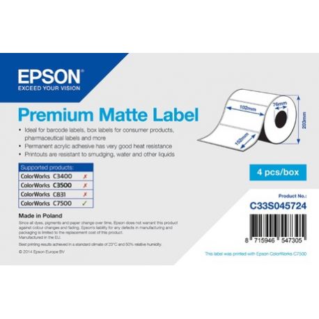 Rouleau d'étiquettes Epson papier normal, 102x152mm IM C33S045724