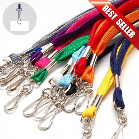 Cordon lanyard avec mousqueton métal