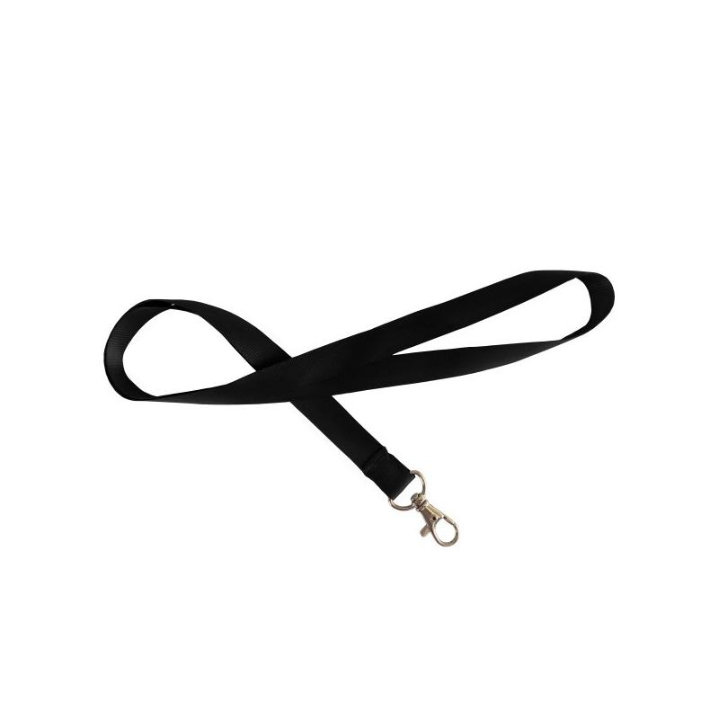 Cordon plat 15 mm avec crochet aspect satiné