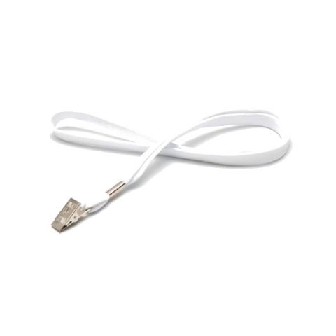 Cordon polyester tube avec clip crocodile