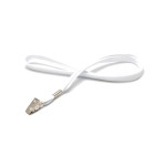 Cordon polyester tube avec clip crocodile