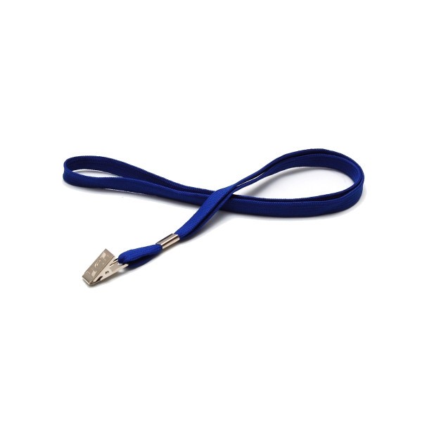 Cordon polyester tube avec clip crocodile