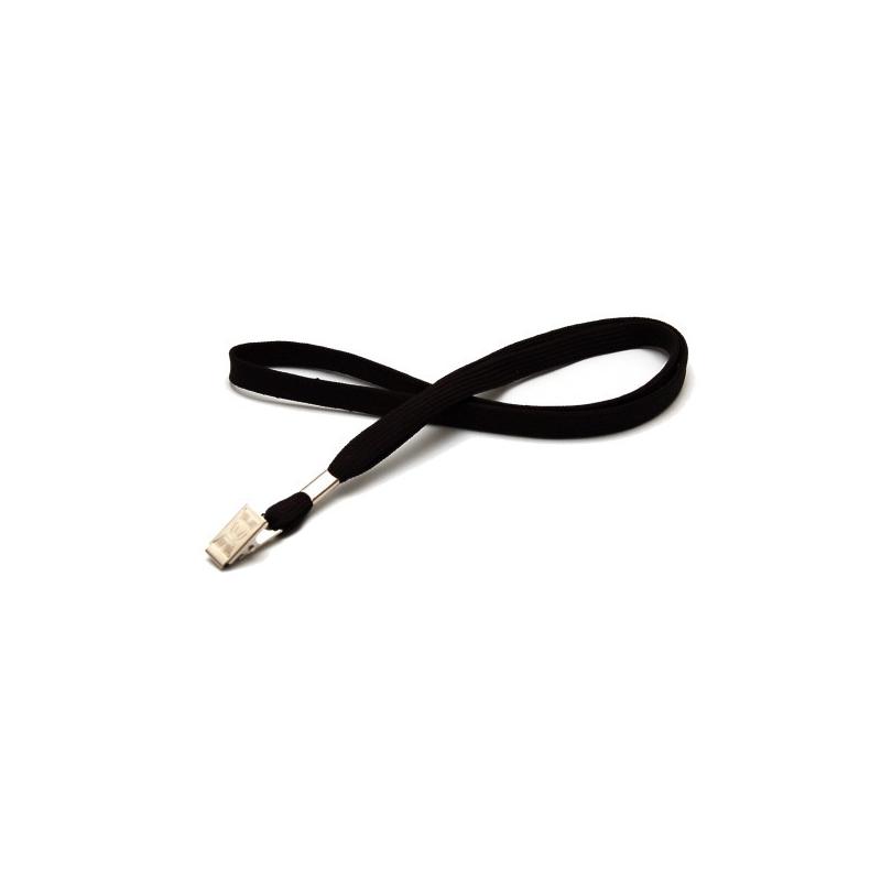 Cordon polyester tube avec clip crocodile