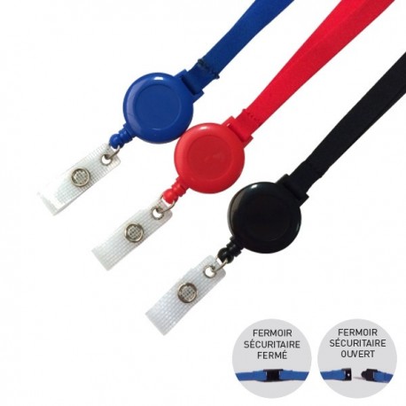 cordon satin 10 mm avec enrouleur (Zipcord)