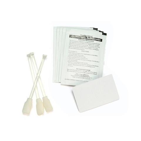 Kit 50 cartes de nettoyage + 24 bâtonnets Zebra P330i, P430i