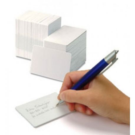 Carte plastique Zebra Premier blanc au recto et inscriptible au dos IM 104523-117