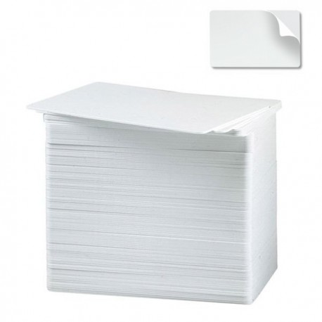 Cartes PVC adhésives Datacard 0.35mm StickiCard - lot de 100