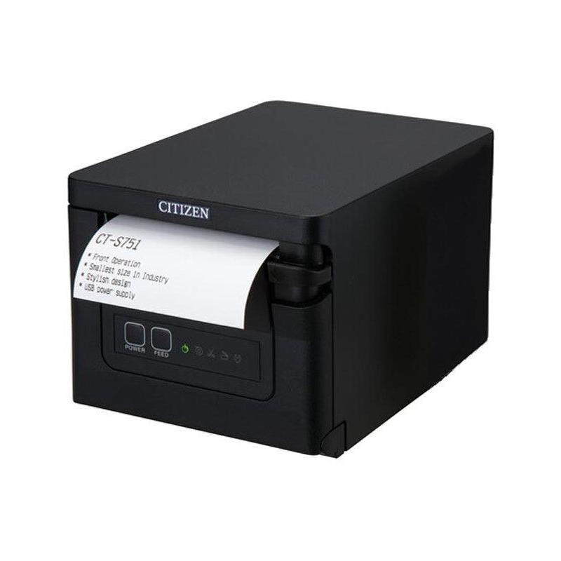 Citizen CT-S751, USB, BT (iOS), 8 pts/mm (203 dpi), massicot, noir IM CTS751XTEBX