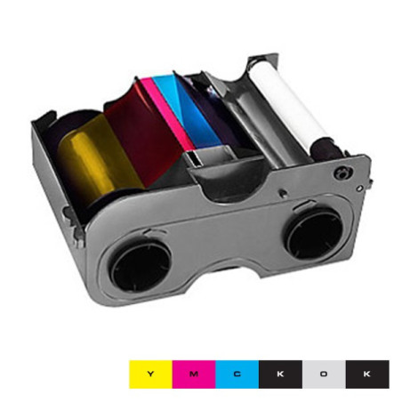 Ruban EZ couleur YMCKOK HID Fargo DTC1250e, DTC1000 - 250 faces