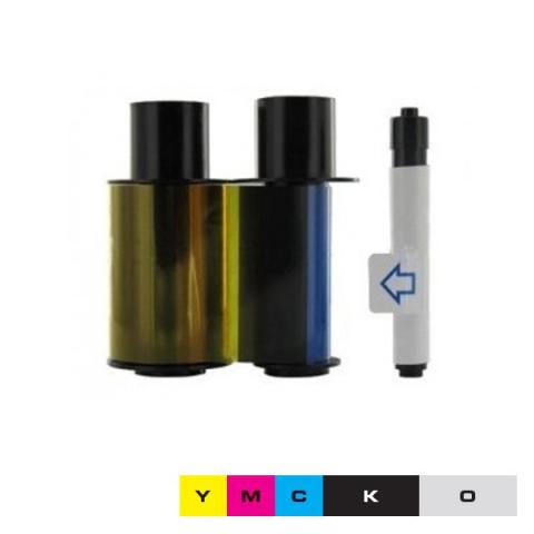 Ruban ECO couleur 1/2 YMCKO HID Fargo DTC1250e, DTC1000, C50 - 350 faces
