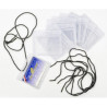 Kit 10 Porte-badges souples avec cordons lacets