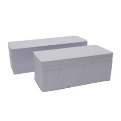 C4122 Cartes longues blanches PVC brillant 120x50 mm