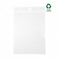 Porte badge A6 transparent souple en PVC recyclé