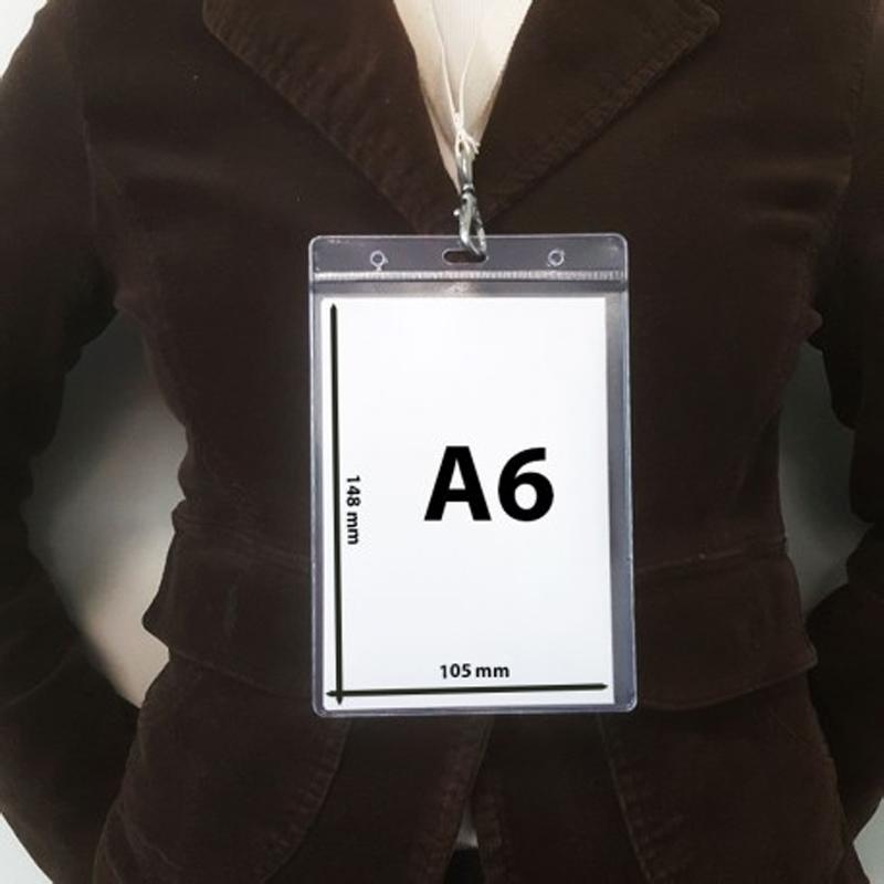 Porte badge A6 transparent souple Ecologique fabriqué en PVC recyclé