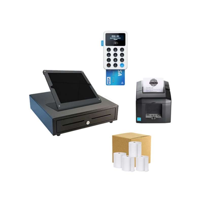 Pack mobilité lecteur iZettle, imprimante reçus, tiroir-caisse