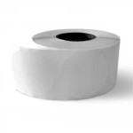 Etiquettes rondes DTM 64 mm papier brillant adhésif