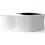 Etiquettes rondes DTM 102 mm papier brillant adhésif