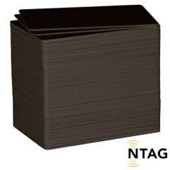 Cartes NFC NTAG 213 NXP PVC noir mat