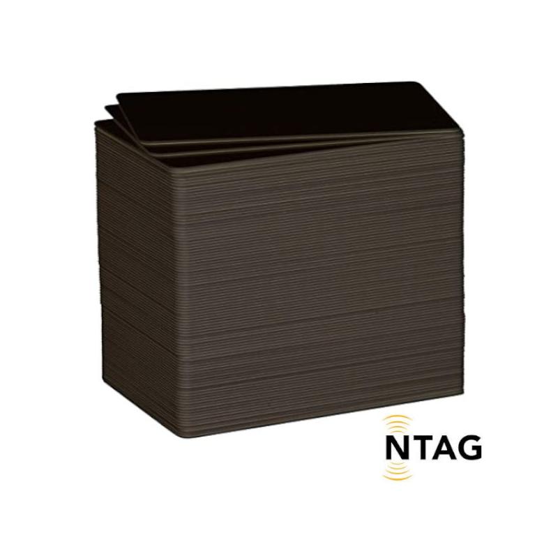 Cartes NFC NTAG 213 NXP PVC noir mat