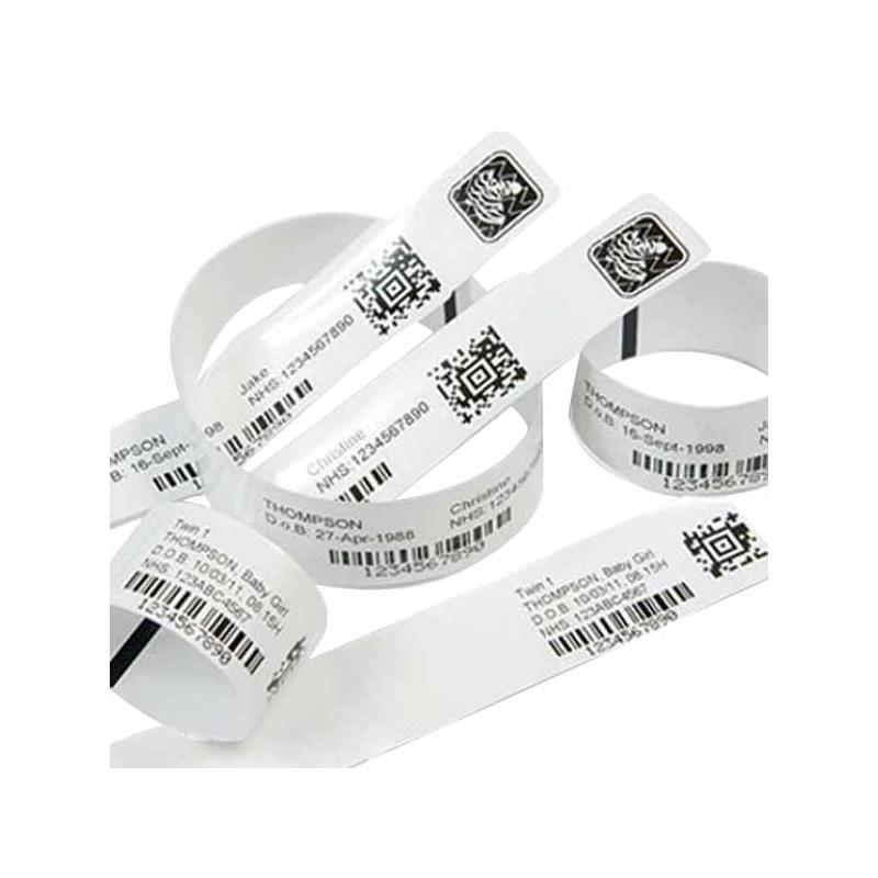 Zebra Z-Band UltraSoft - 25 mm x 279 mm - bracelets blancs "adulte" pour HC100