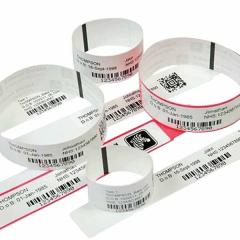 Zebra Z-Band Direct - 25 x 279 mm - bracelets bordure rouge "adulte" pour HC100