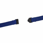 Tour de cou sécurisé en PET recyclé 15 mm - crochet métal sans nickel - bleu roi