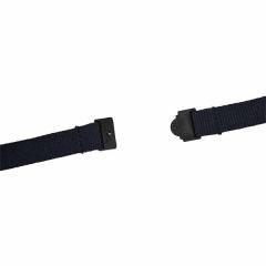 Tour de cou sécurisé en PET recyclé 15 mm - crochet métal sans nickel - noir