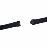 Tour de cou sécurisé en PET recyclé 15 mm - crochet métal sans nickel - noir