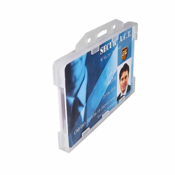 Vicloon Porte Badge, 26Pcs Badge Plastique Horizontal, Badge Personnalisable Avec Clip et