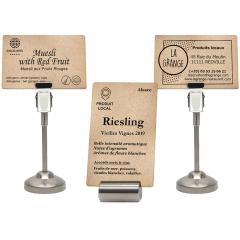 Cartes, étiquettes de prix PLA/BOIS (x100) durable ecologique edikio evolis