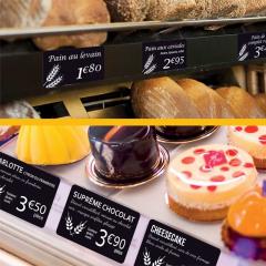 Exemple étales boulangers et pâtissiers étiquettes de prix EDIKIO