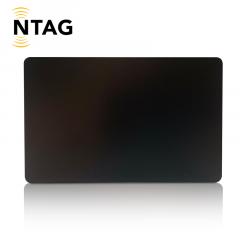 Cartes en métal noir -  NFC NTAG 213 ou 216 NXP