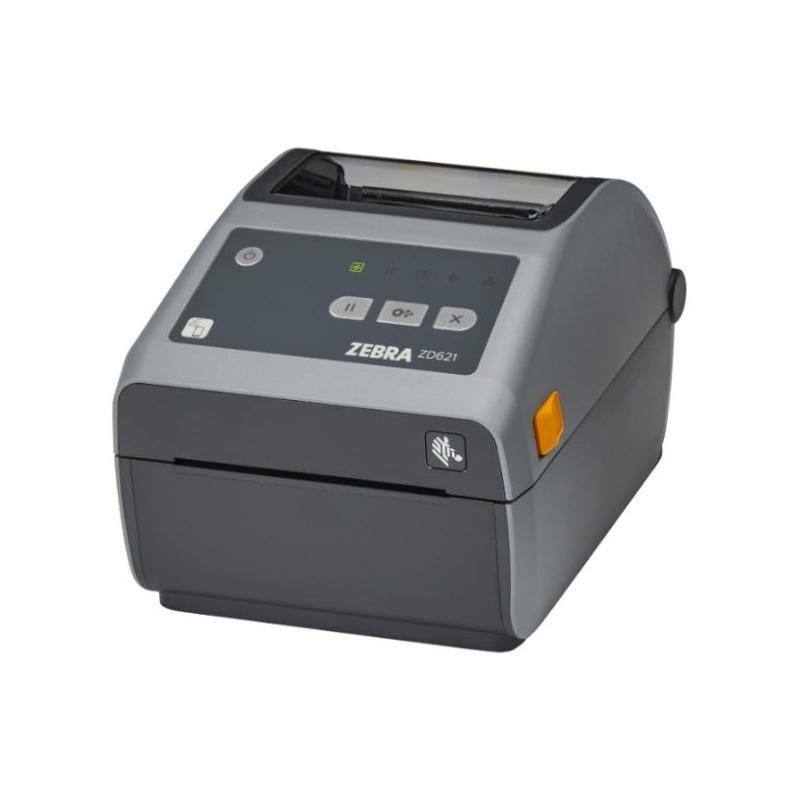 Zebra ZD621d, (203 dpi), massicot, linerless, écran, RTC, USB, USB Host, RS232, BT, Ethernet, WiFi, gris